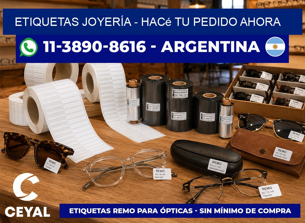 ETIQUETAS JOYERÍA - Hacé tu pedido ahora
