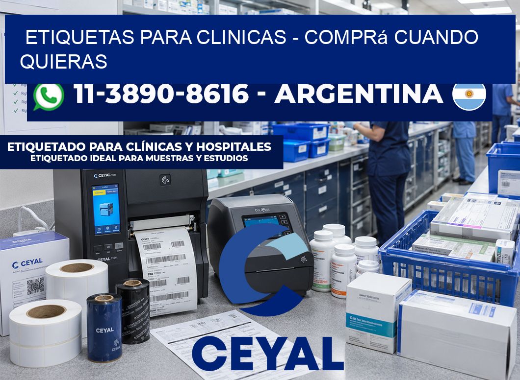 ETIQUETAS PARA CLINICAS - Comprá cuando quieras