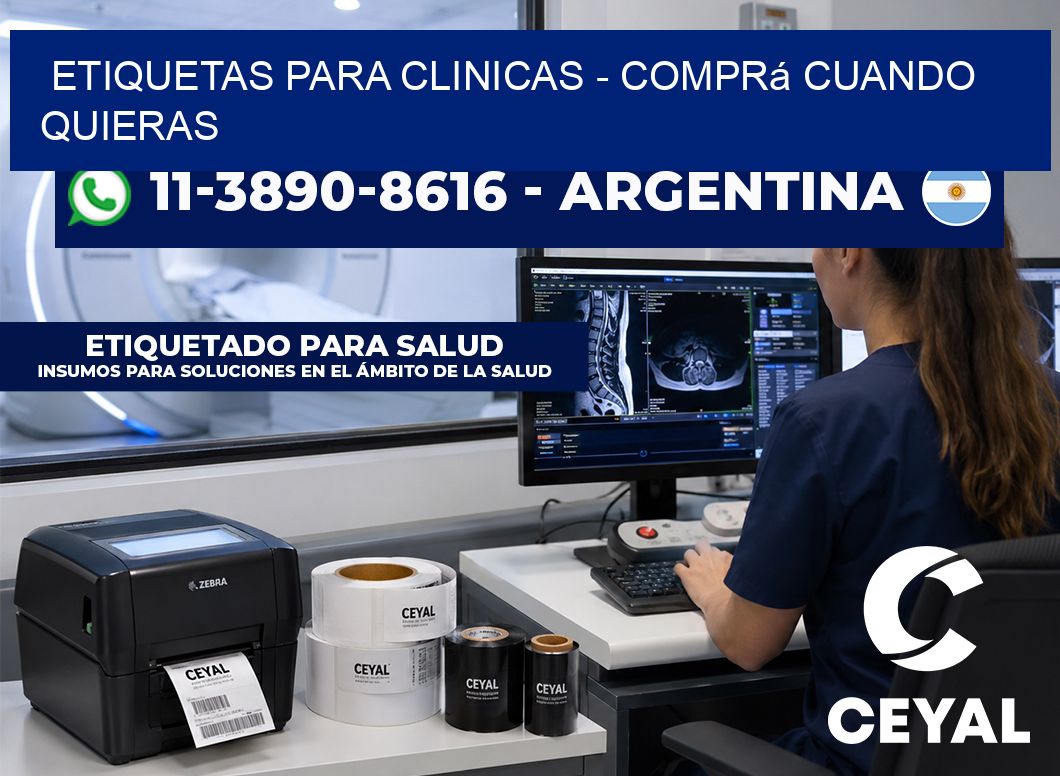 ETIQUETAS PARA CLINICAS - Comprá cuando quieras