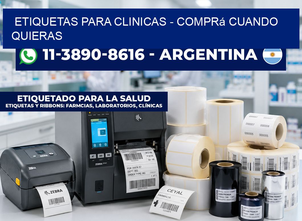 ETIQUETAS PARA CLINICAS - Comprá cuando quieras
