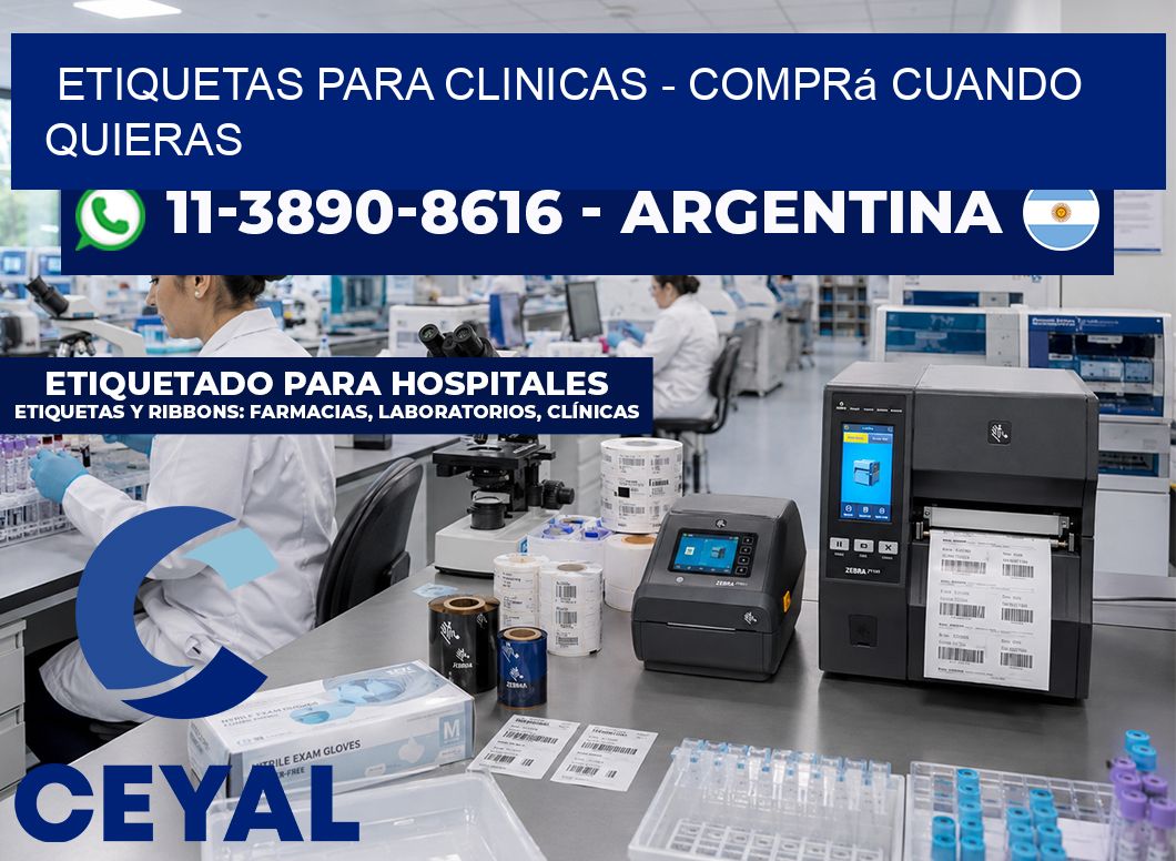 ETIQUETAS PARA CLINICAS - Comprá cuando quieras