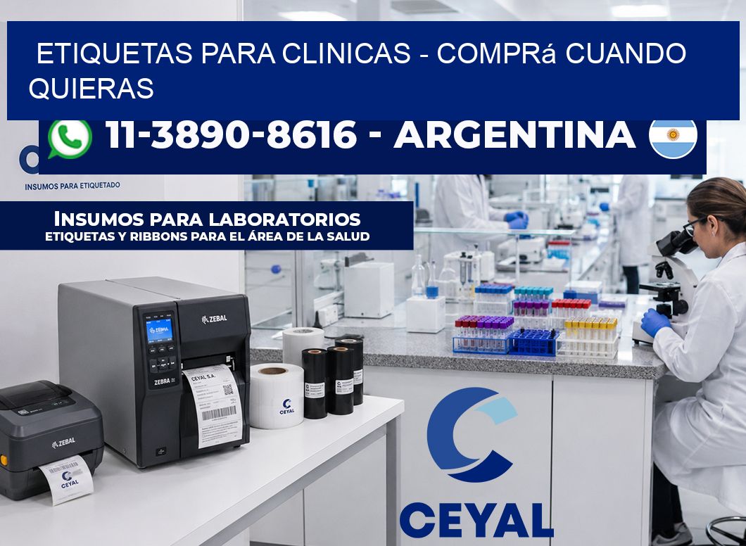 ETIQUETAS PARA CLINICAS – Comprá cuando quieras