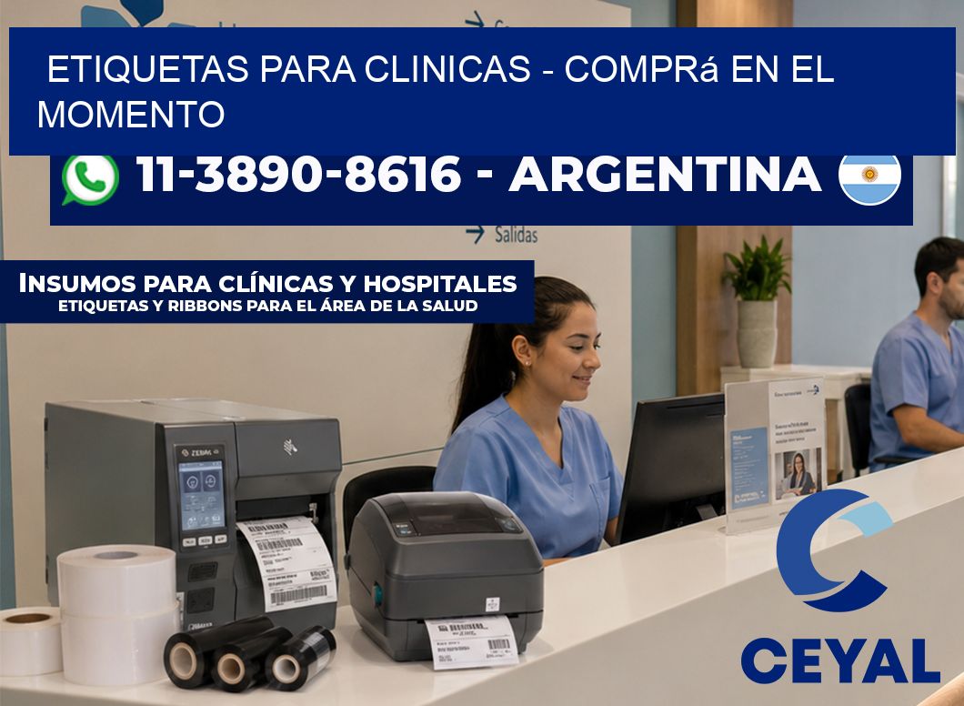 ETIQUETAS PARA CLINICAS - Comprá en el momento
