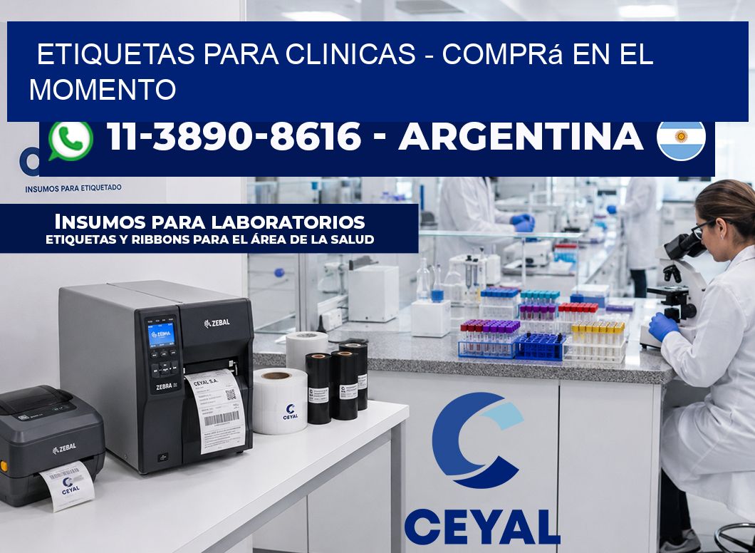 ETIQUETAS PARA CLINICAS - Comprá en el momento