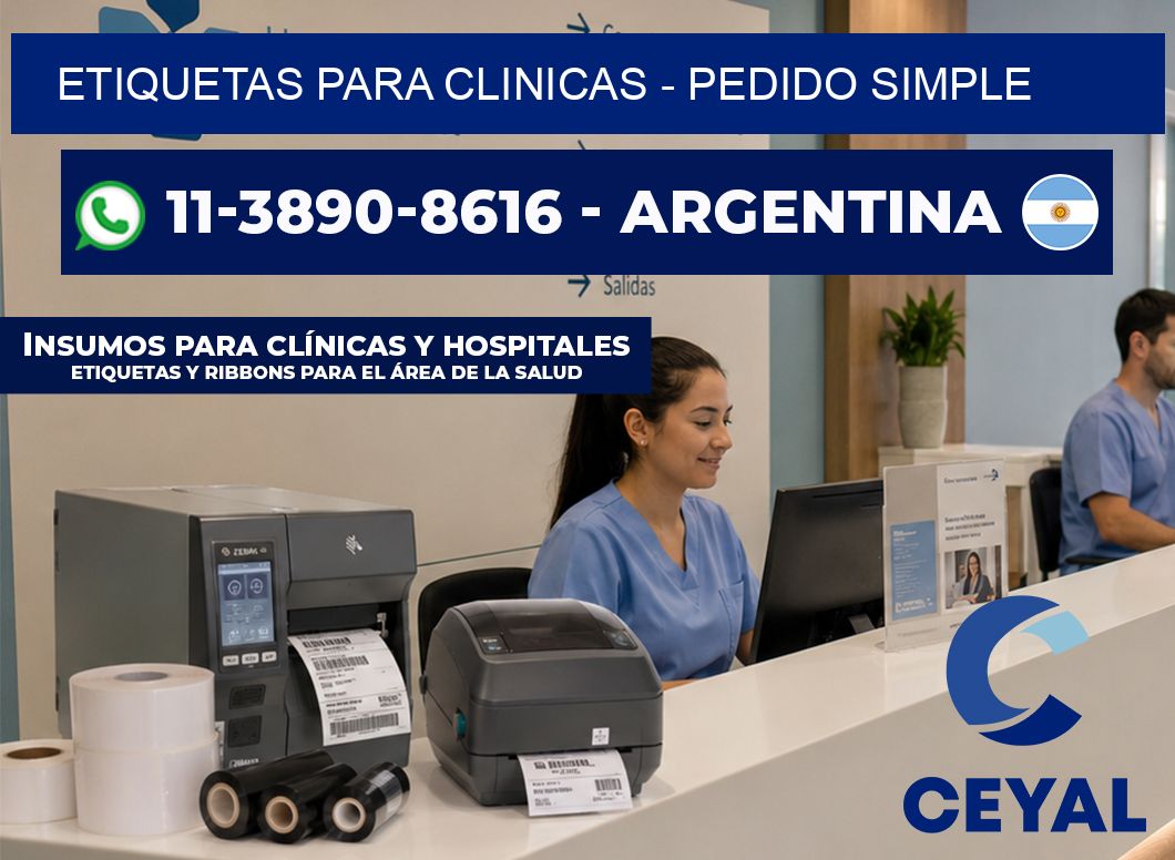 ETIQUETAS PARA CLINICAS - Pedido simple