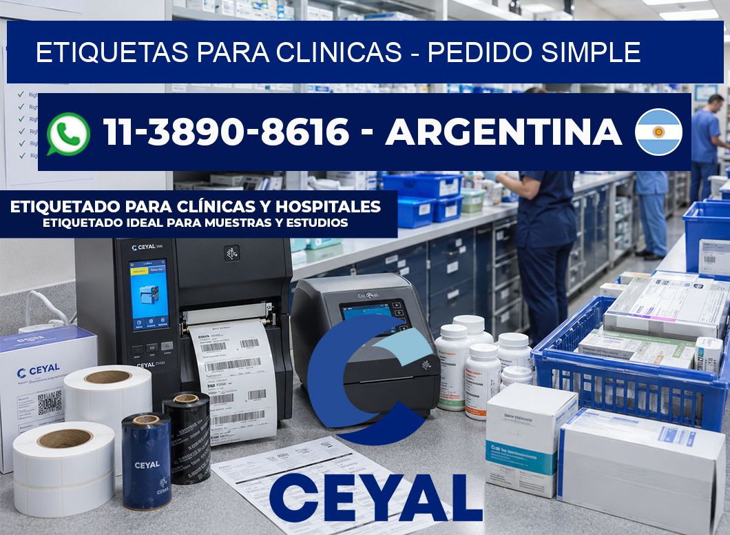 ETIQUETAS PARA CLINICAS - Pedido simple