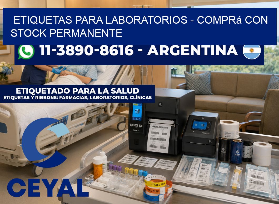 ETIQUETAS PARA LABORATORIOS - Comprá con stock permanente