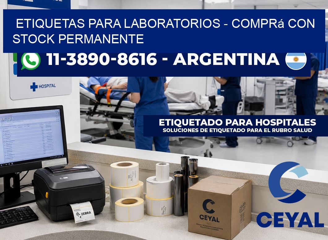 ETIQUETAS PARA LABORATORIOS – Comprá con stock permanente