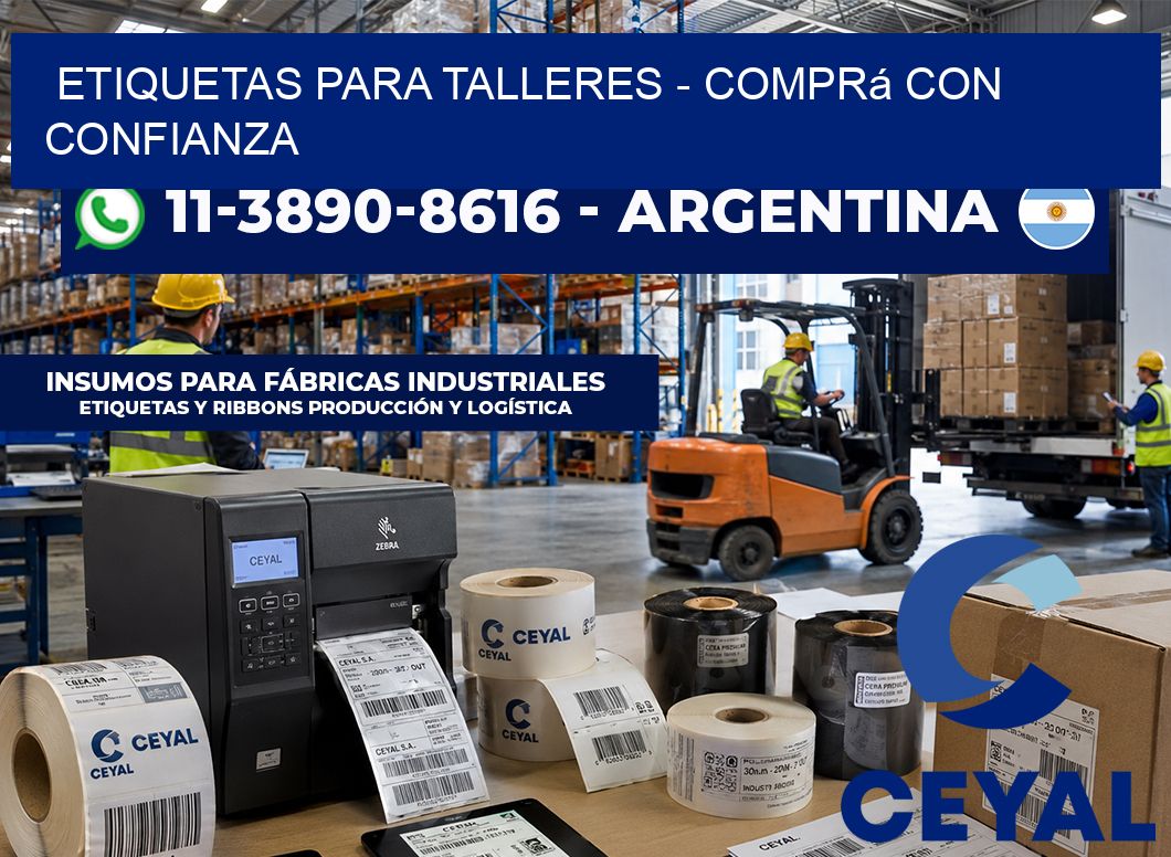 ETIQUETAS PARA TALLERES - Comprá con confianza