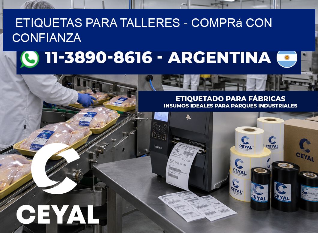 ETIQUETAS PARA TALLERES - Comprá con confianza