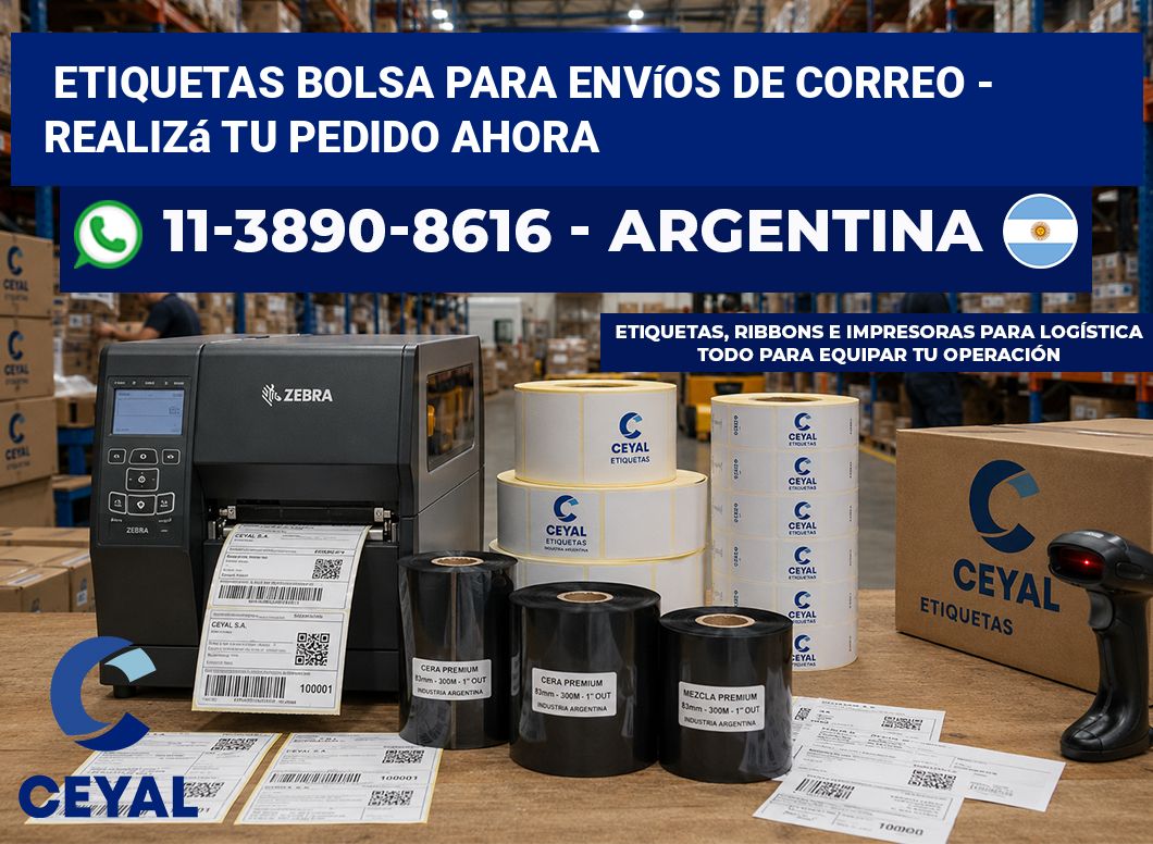 Etiquetas Bolsa para envíos de correo - Realizá tu pedido ahora