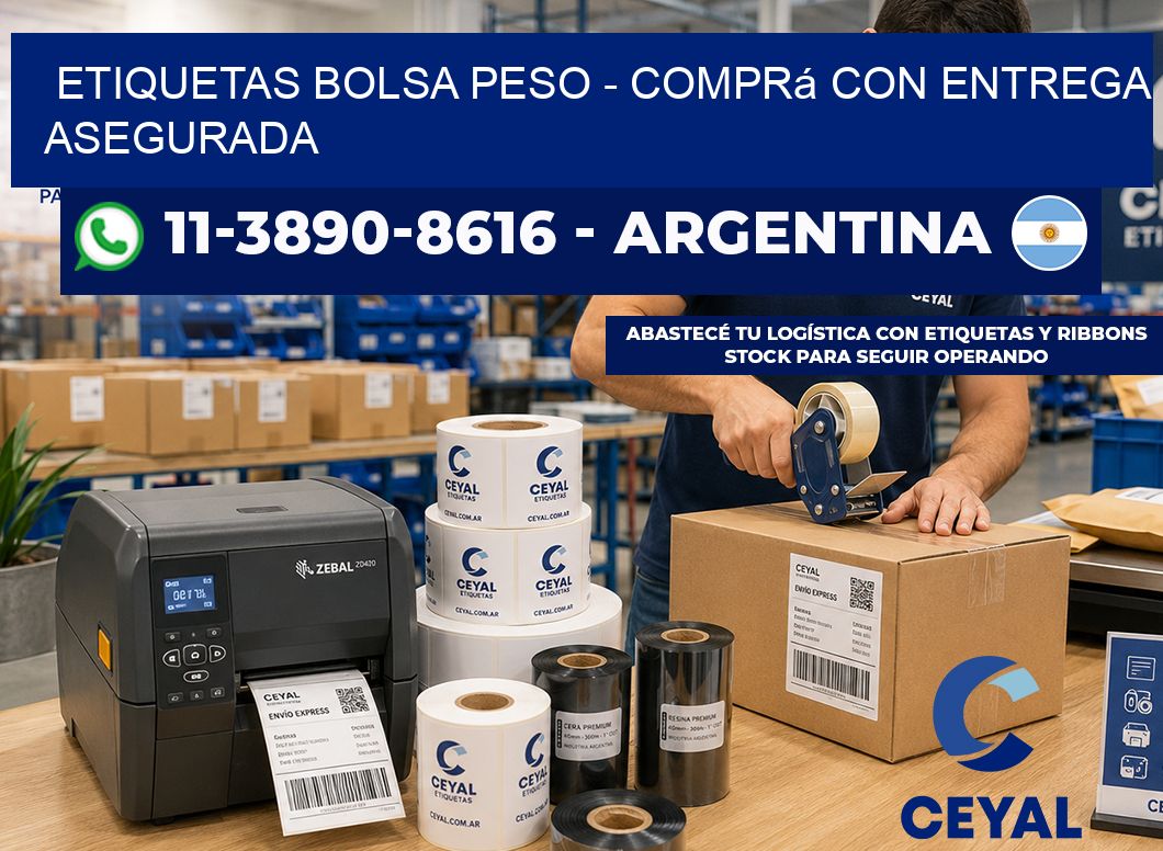 Etiquetas Bolsa peso - Comprá con entrega asegurada