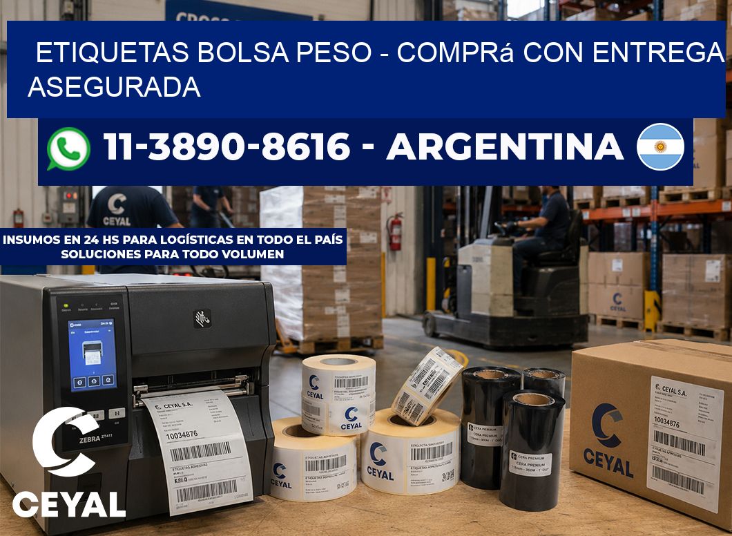 Etiquetas Bolsa peso - Comprá con entrega asegurada