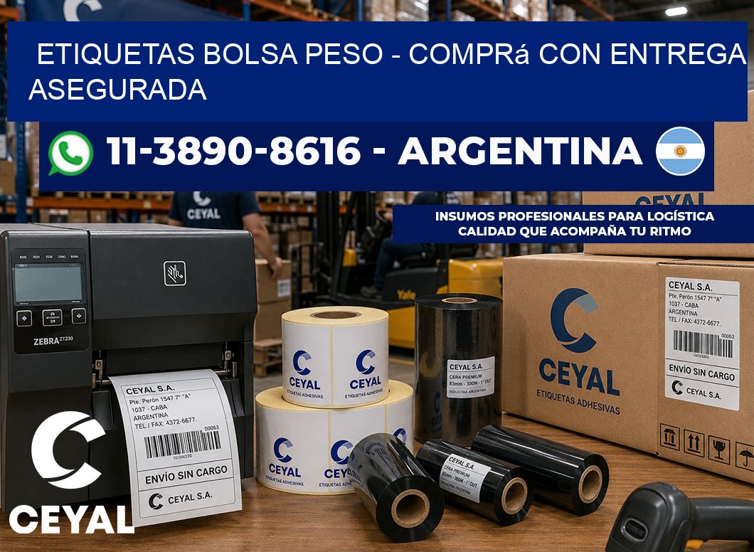 Etiquetas Bolsa peso - Comprá con entrega asegurada