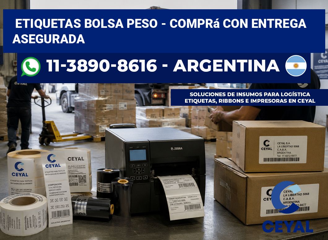 Etiquetas Bolsa peso – Comprá con entrega asegurada