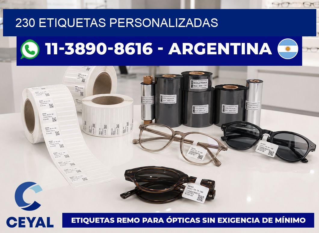 230 ETIQUETAS PERSONALIZADAS