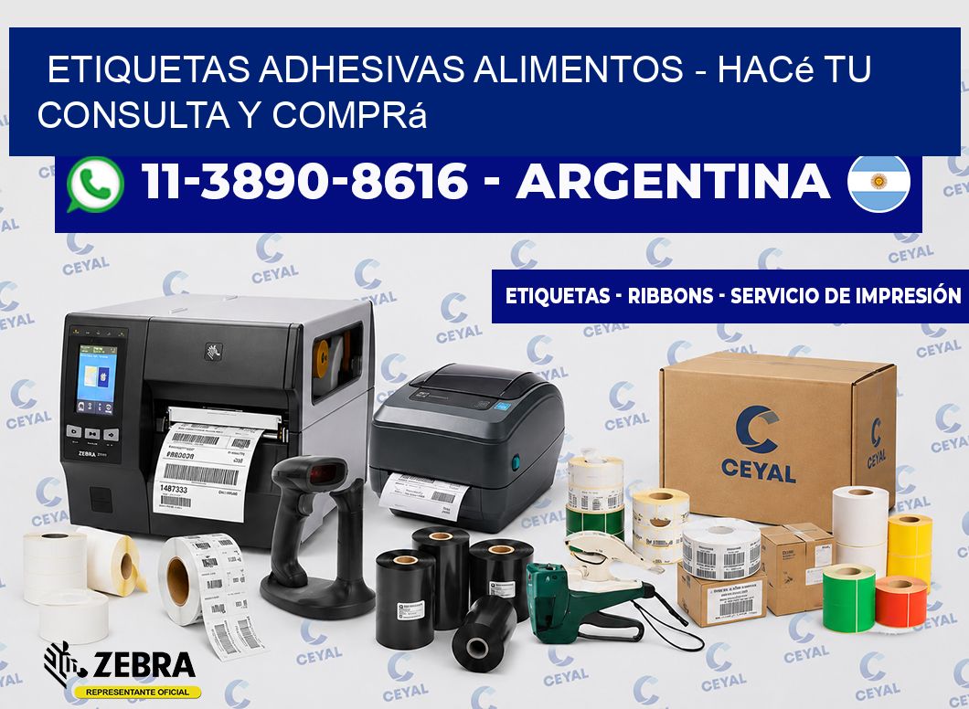 ETIQUETAS ADHESIVAS ALIMENTOS - Hacé tu consulta y comprá
