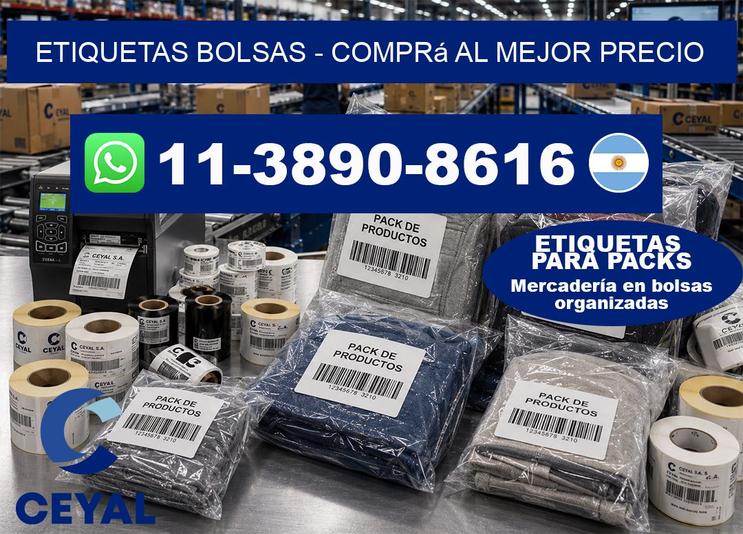 ETIQUETAS BOLSAS - Comprá al mejor precio