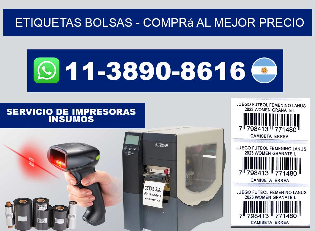ETIQUETAS BOLSAS - Comprá al mejor precio