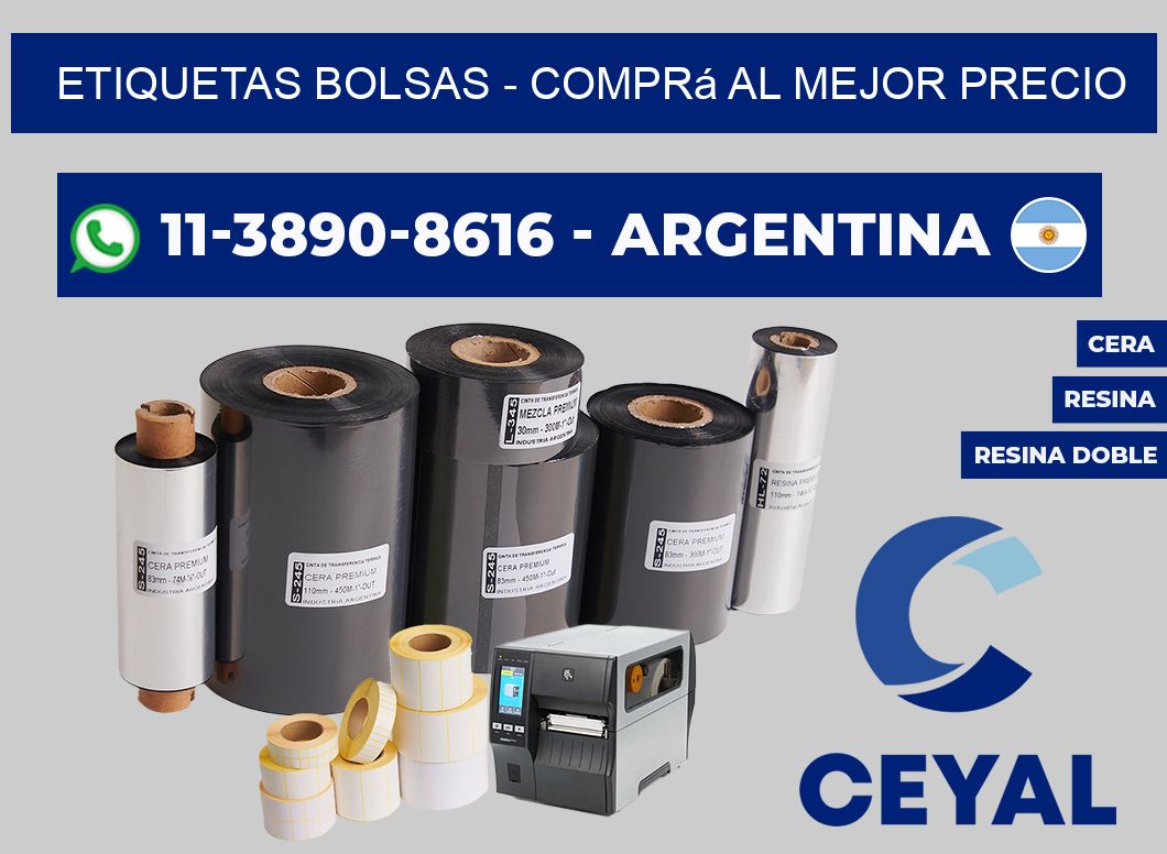 ETIQUETAS BOLSAS - Comprá al mejor precio