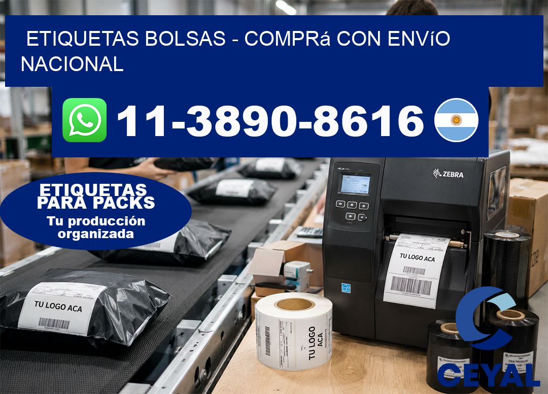 ETIQUETAS BOLSAS - Comprá con envío nacional