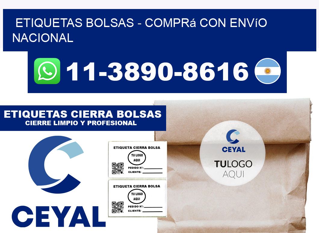 ETIQUETAS BOLSAS - Comprá con envío nacional
