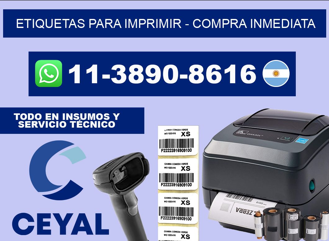ETIQUETAS PARA IMPRIMIR - Compra inmediata