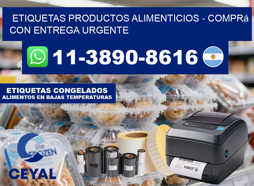 ETIQUETAS PRODUCTOS ALIMENTICIOS – Comprá con entrega urgente