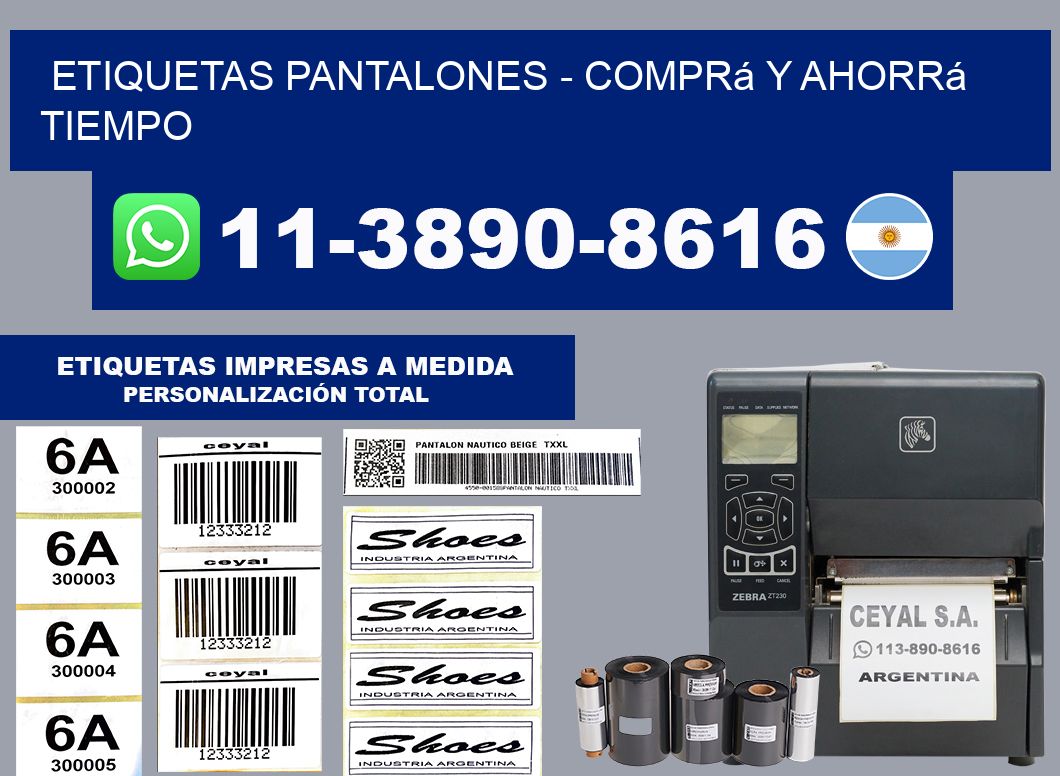 Etiquetas Pantalones - Comprá y ahorrá tiempo