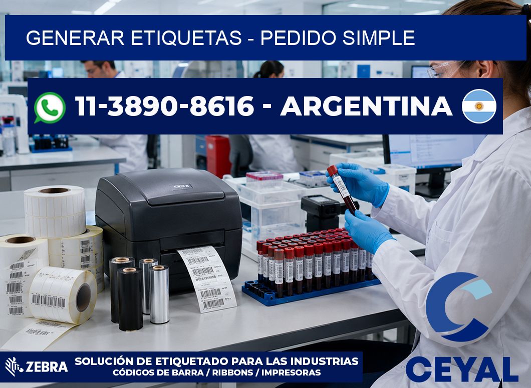 GENERAR ETIQUETAS - Pedido simple