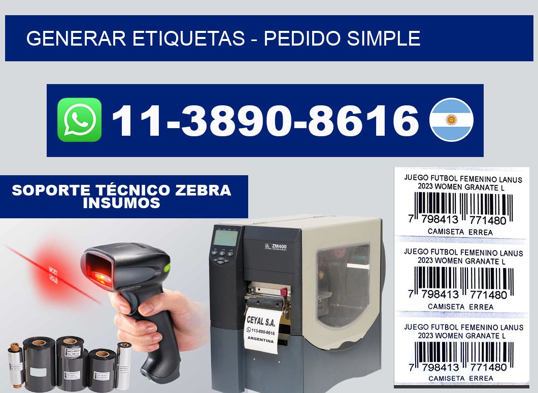 GENERAR ETIQUETAS - Pedido simple
