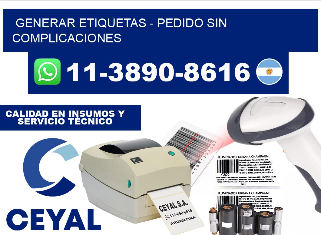 GENERAR ETIQUETAS - Pedido sin complicaciones
