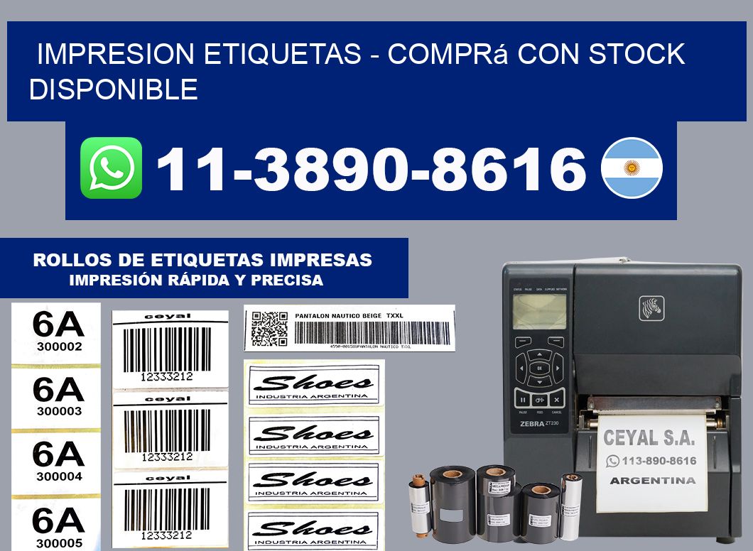 IMPRESION ETIQUETAS - Comprá con stock disponible