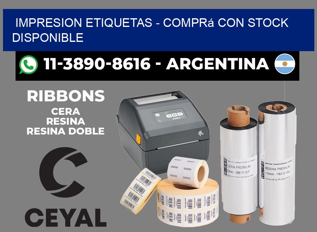 IMPRESION ETIQUETAS - Comprá con stock disponible