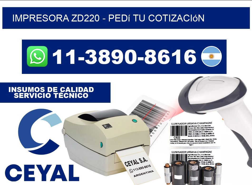 IMPRESORA ZD220 - Pedí tu cotización