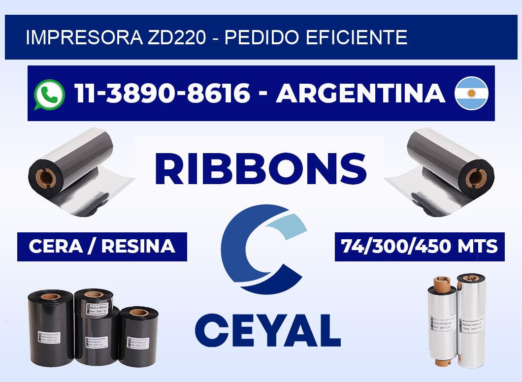 IMPRESORA ZD220 - Pedido eficiente