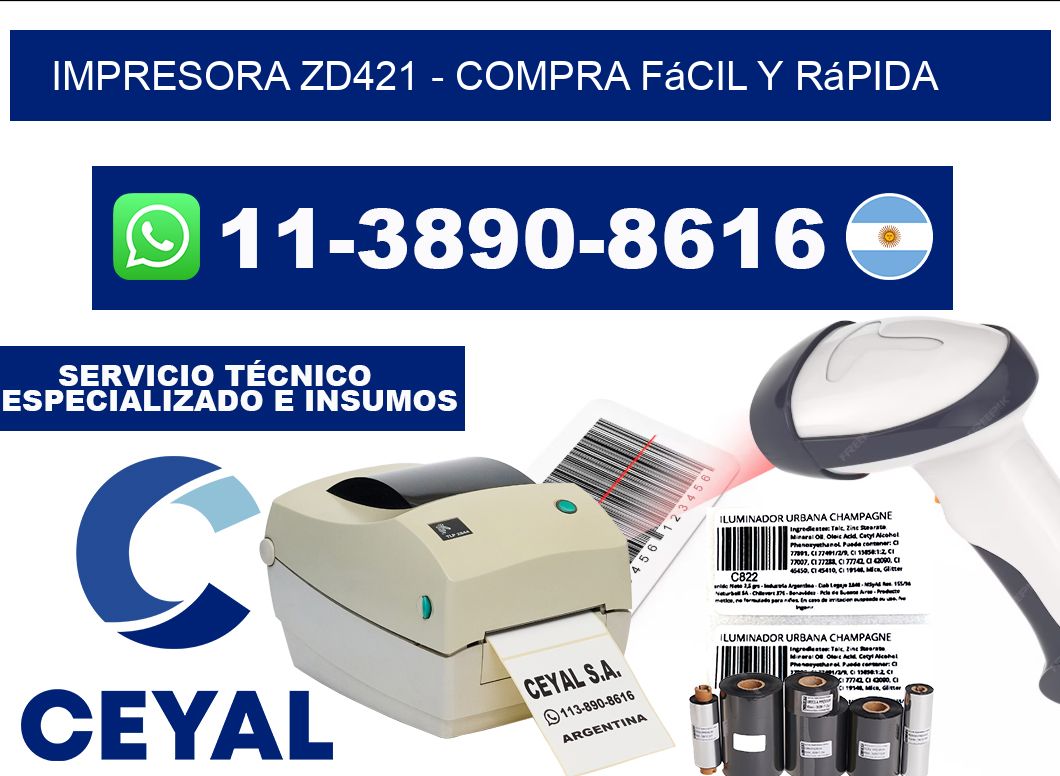 IMPRESORA ZD421 - Compra fácil y rápida