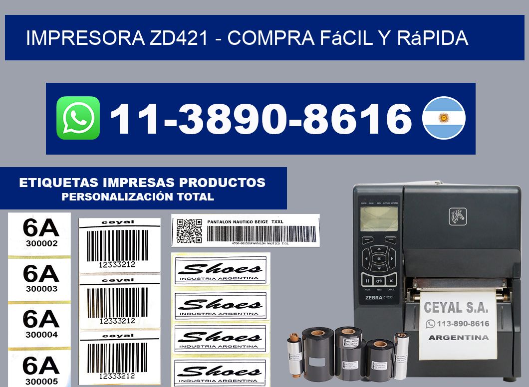 IMPRESORA ZD421 - Compra fácil y rápida