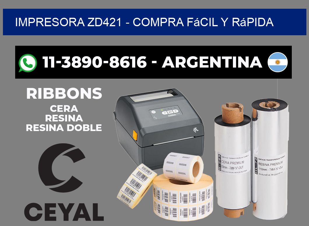 IMPRESORA ZD421 - Compra fácil y rápida