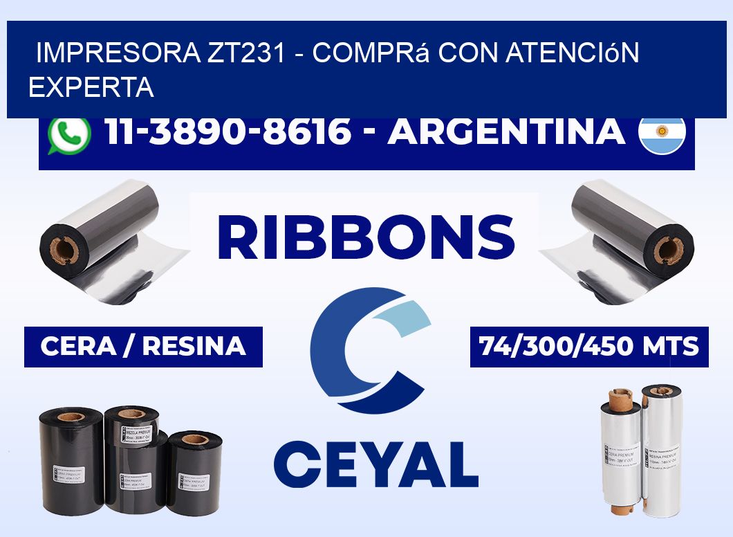 IMPRESORA ZT231 - Comprá con atención experta
