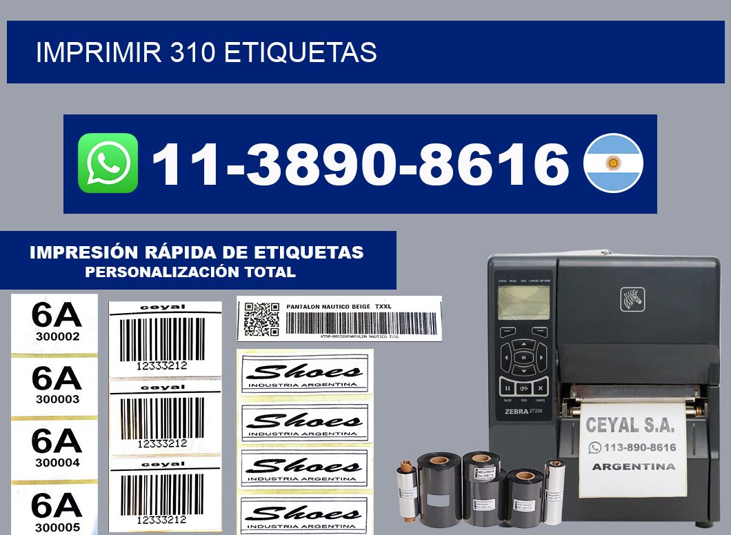 IMPRIMIR 310 ETIQUETAS