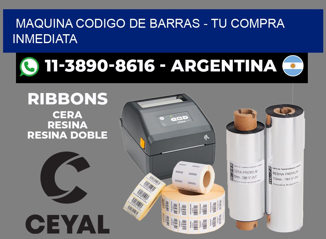 MAQUINA CODIGO DE BARRAS - Tu compra inmediata