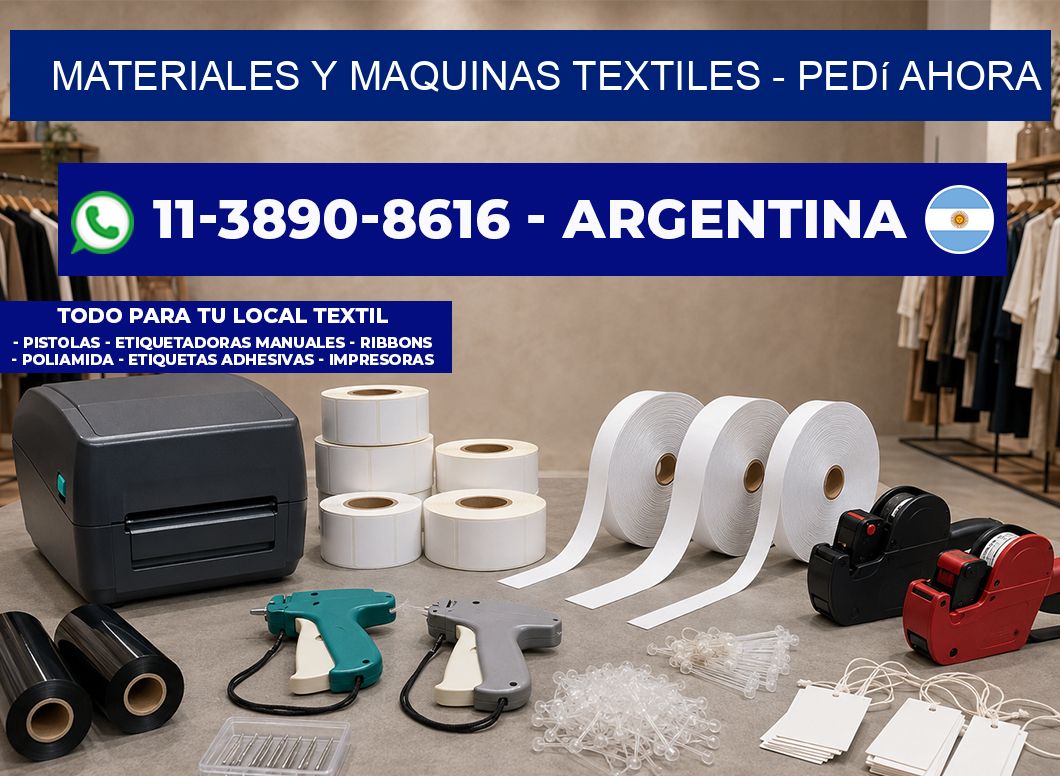 MATERIALES Y MAQUINAS TEXTILES - Pedí ahora