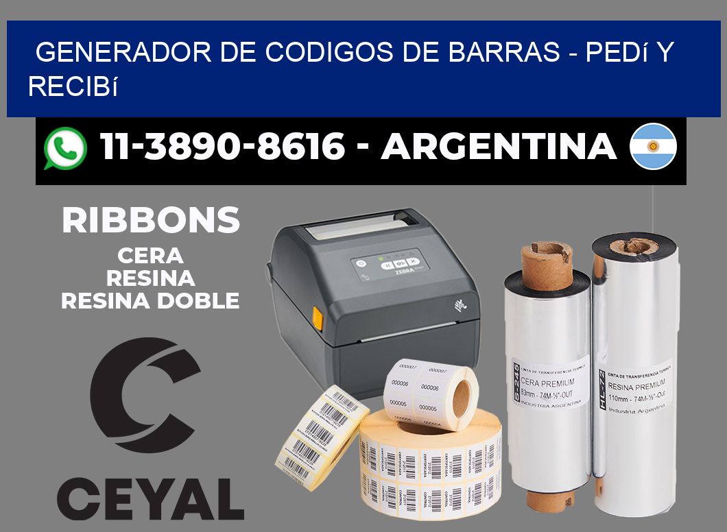 generador de codigos de barras - Pedí y recibí