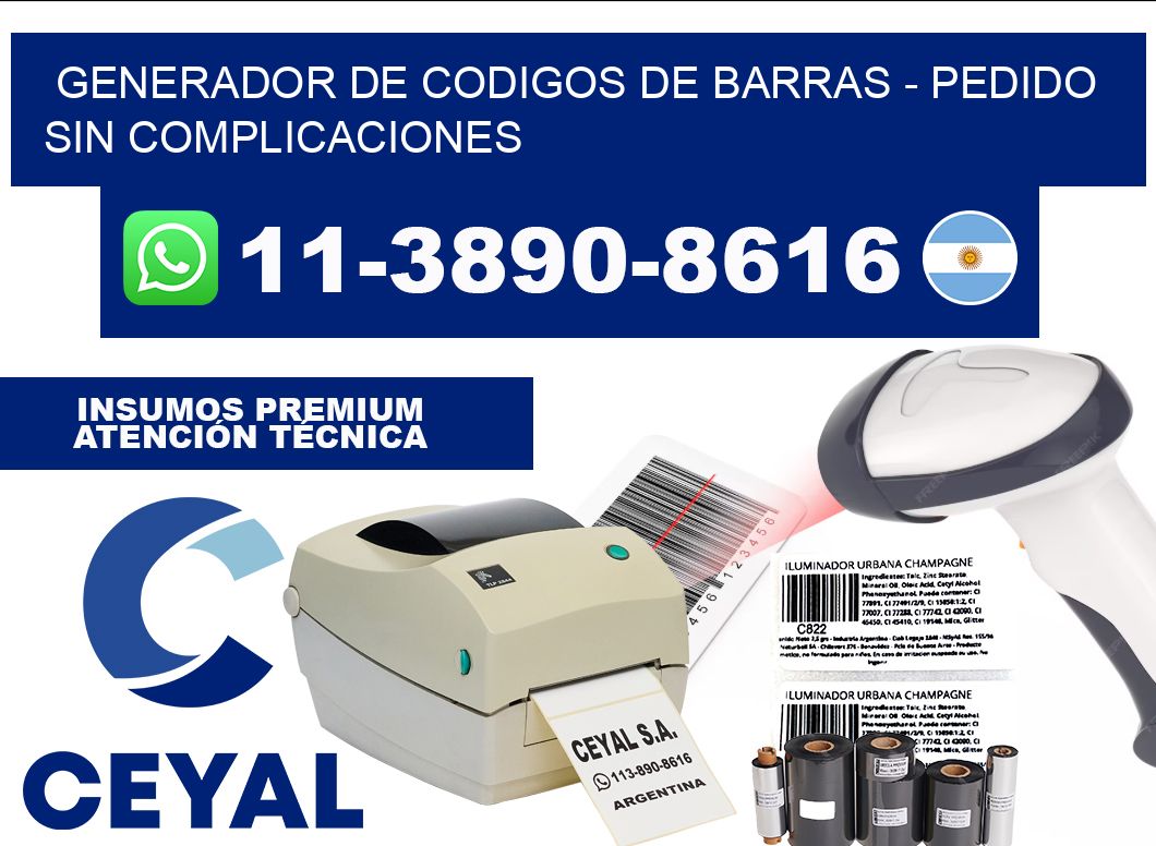 generador de codigos de barras - Pedido sin complicaciones