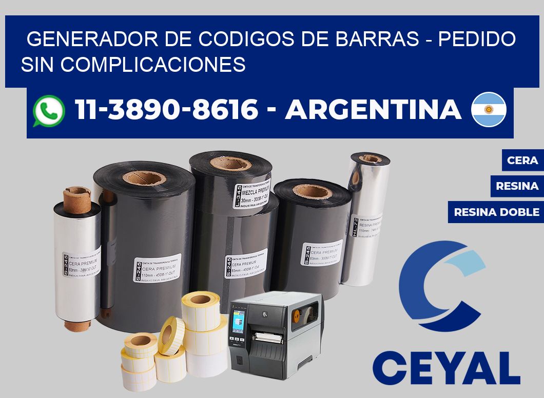 generador de codigos de barras - Pedido sin complicaciones