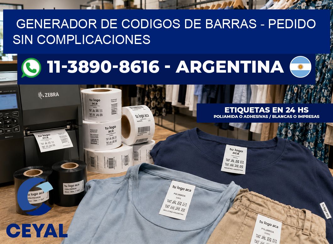 generador de codigos de barras – Pedido sin complicaciones