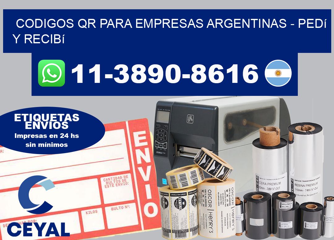 CODIGOS QR PARA EMPRESAS ARGENTINAS - Pedí y recibí