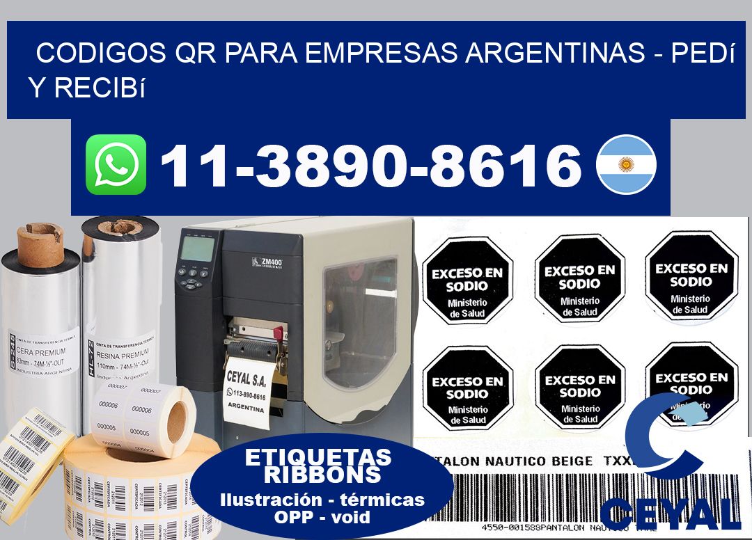 CODIGOS QR PARA EMPRESAS ARGENTINAS - Pedí y recibí