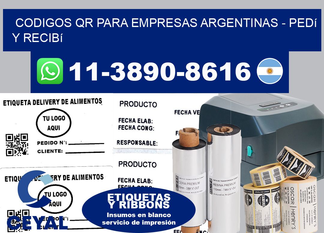 CODIGOS QR PARA EMPRESAS ARGENTINAS – Pedí y recibí